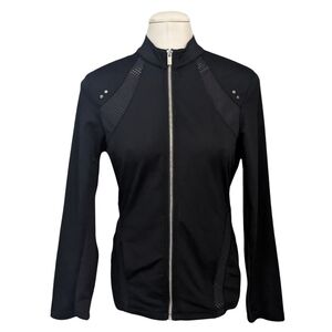 TAIL Womens Zip Front Athletic Golf Tennis Jacket Perforated Laser Cut SMALL